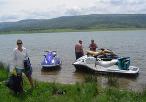 Jet-skiing